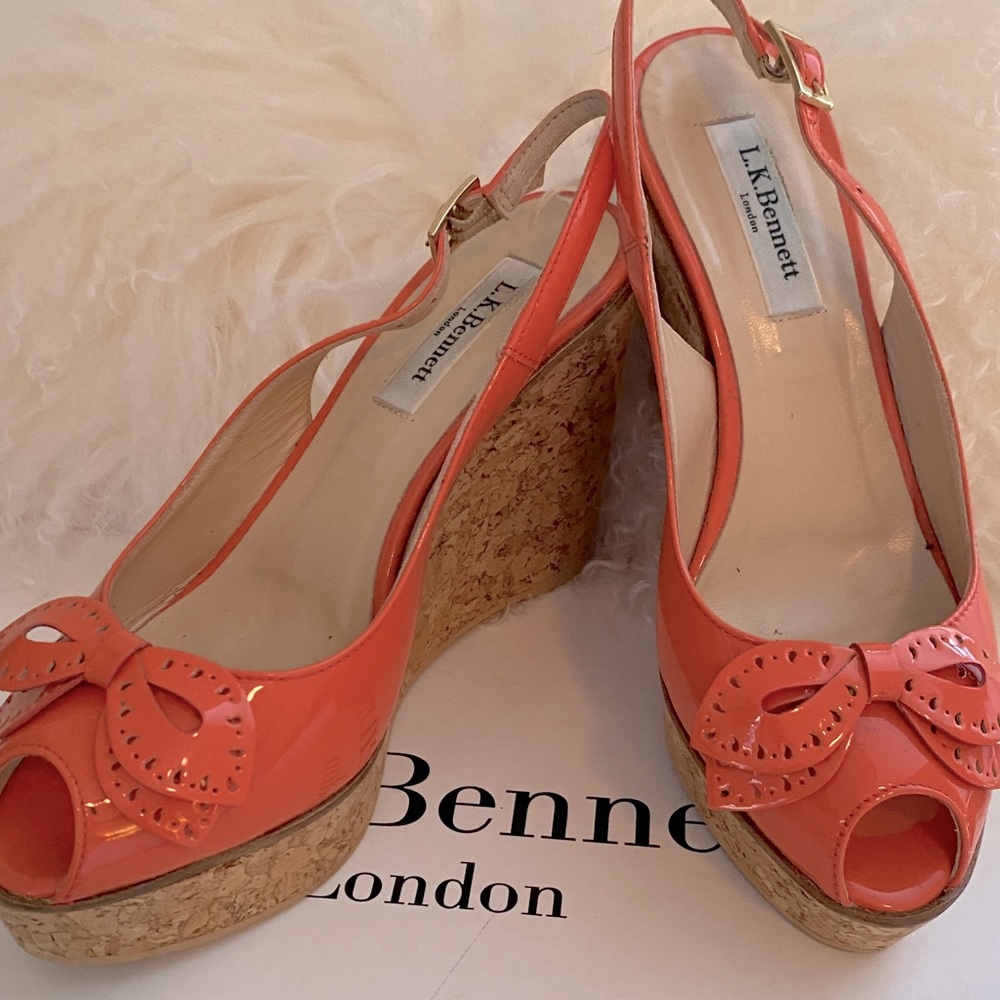 L.K. Bennet Suzie Peach Wedge